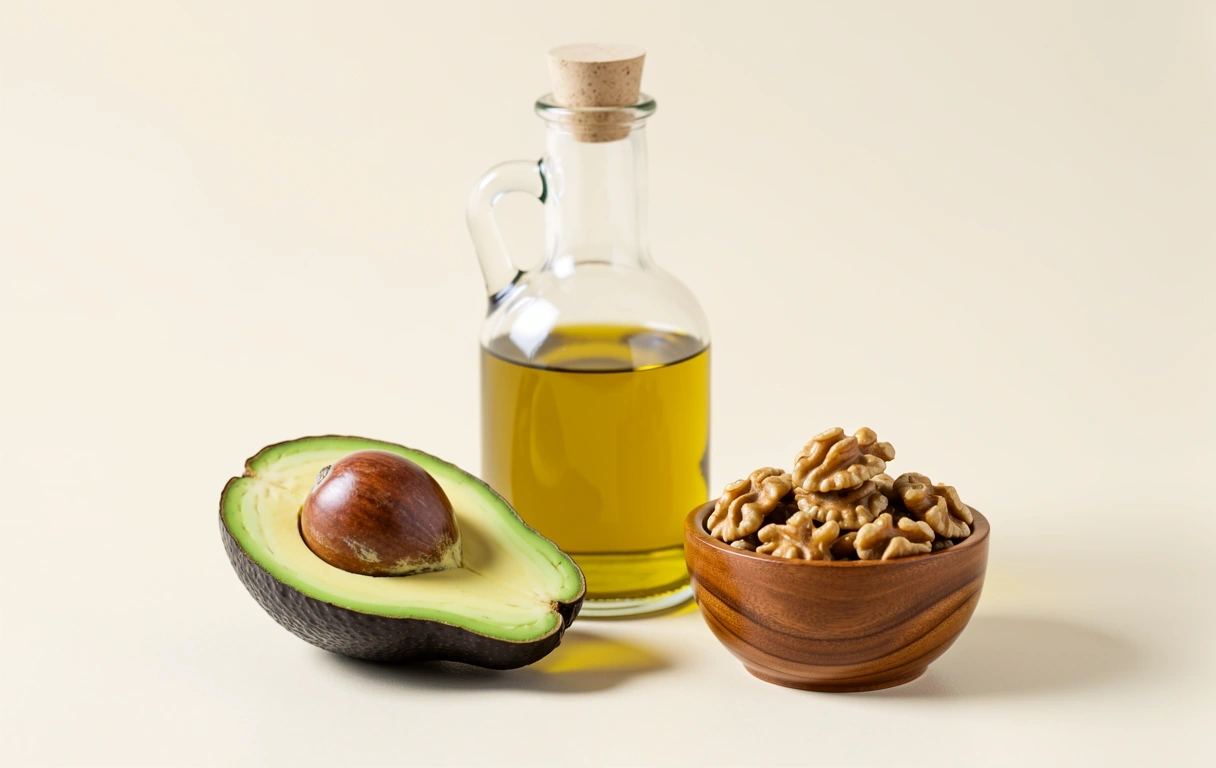 Grasas saludables representadas por un aguacate